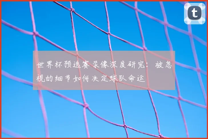 世界杯预选赛录像深度研究:被忽视的细节如何决定球队命运